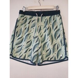 Jetty Shorts Mens Small Green Floral Drawstring Lightweight